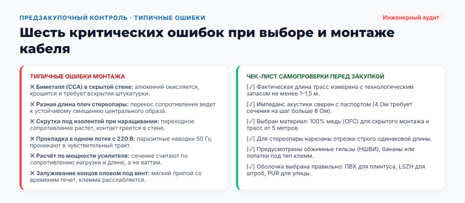Акустический кабель для колонок и усилителя: как выбрать сечение, материал и оконцевание