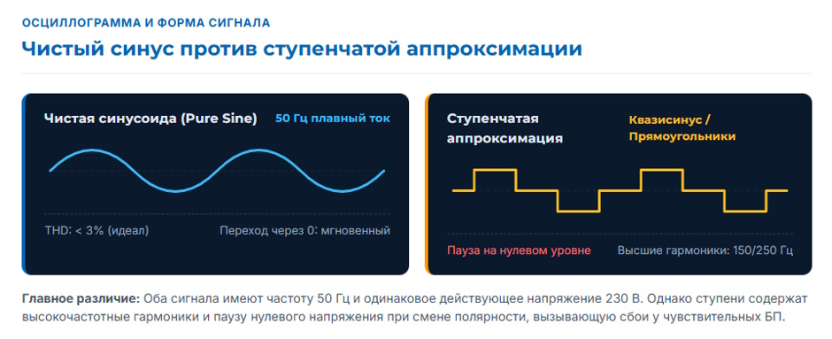 Чистый синус в ИБП: для какой техники обязателен, а где это переплата
