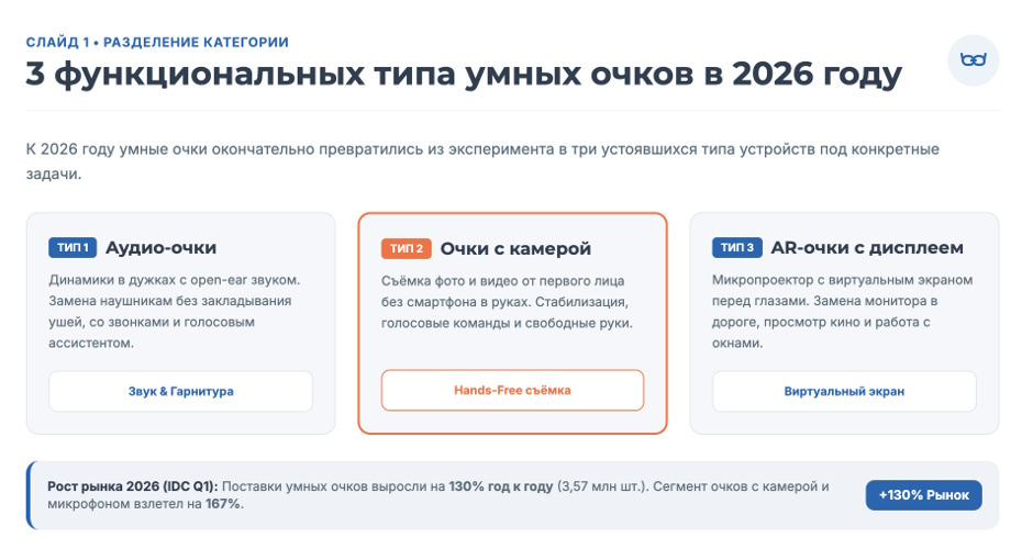 Умные очки: новый тренд гаджетов 2026 года