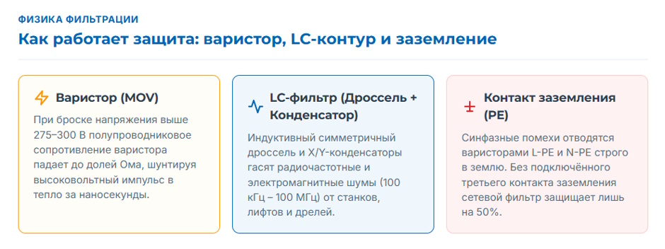 Сетевой фильтр для ПК и техники: как выбрать по защите, току и розеткам в 2026 году