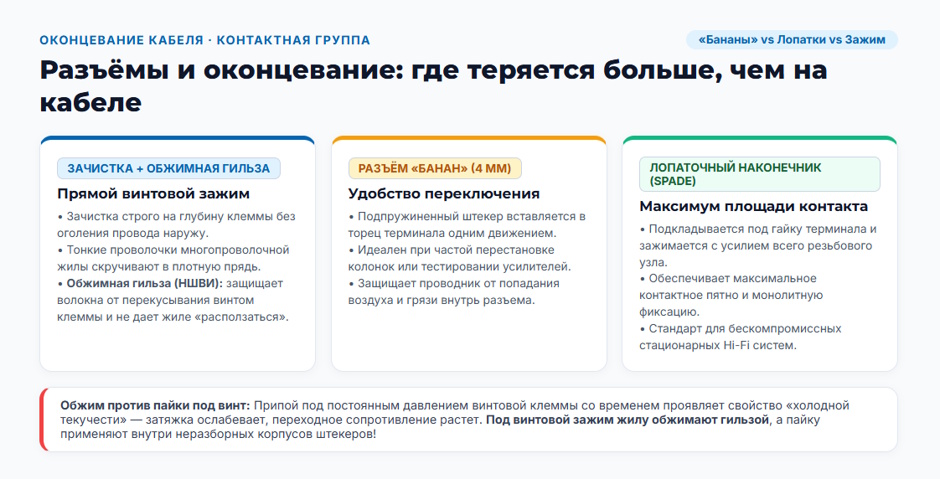 Акустический кабель для колонок и усилителя: как выбрать сечение, материал и оконцевание