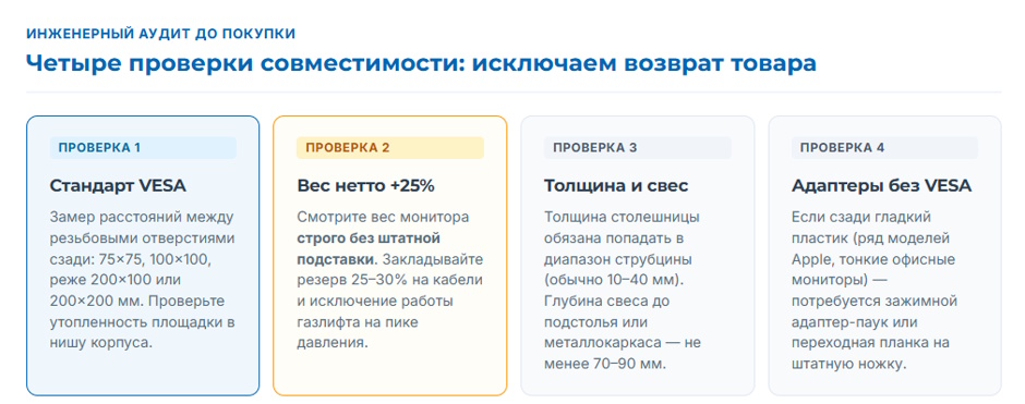 Кронштейн для монитора: виды крепления и топ кронштейнов 2026 года
