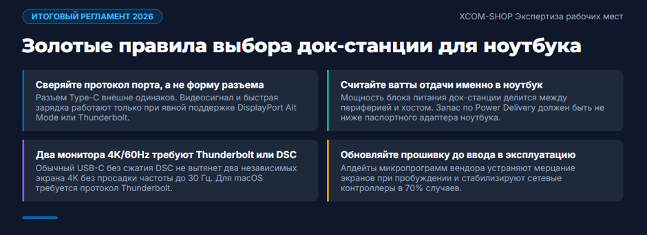 Какая док-станция нужна под типовые задачи: короткий ответ
