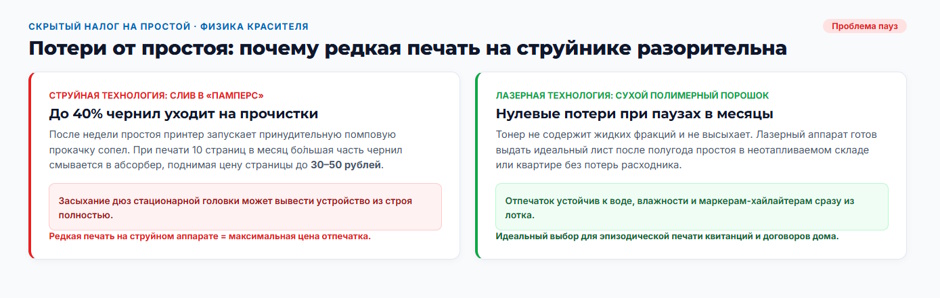 Лазерный или струйный: что дешевле, если считать цену страницы, а не цену принтера