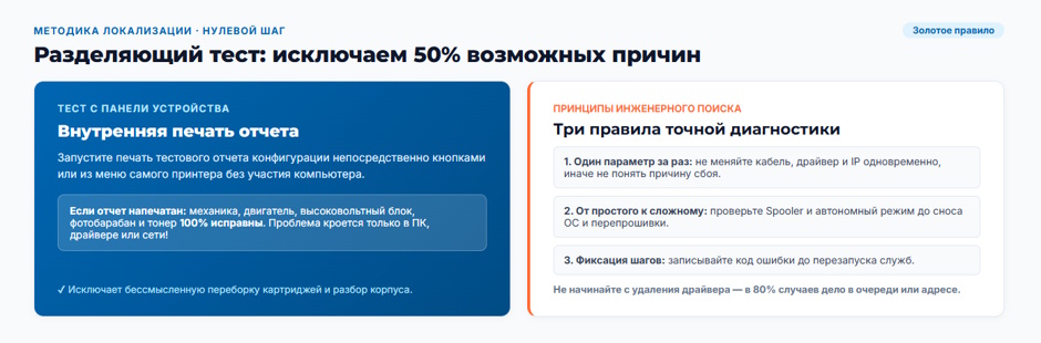 Принтер не печатает с компьютера: дерево диагностики для системного администратора