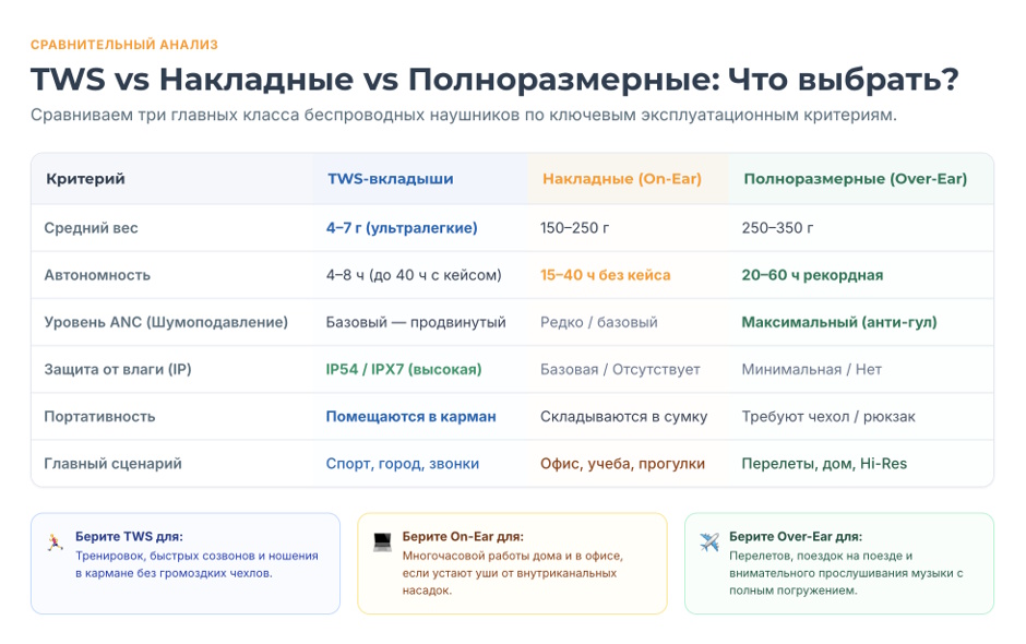 Беспроводные наушники: рейтинг 2026 года
