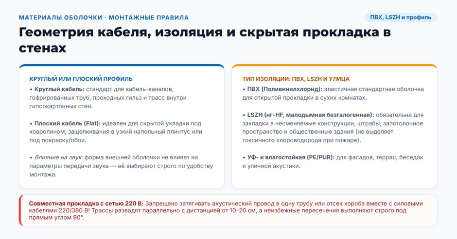 Акустический кабель для колонок и усилителя: как выбрать сечение, материал и оконцевание