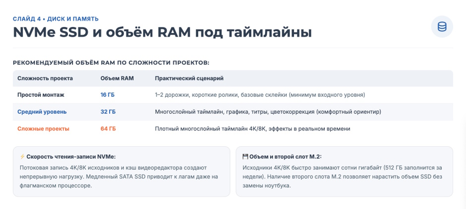 Ноутбук для видеомонтажа: мощность и экран
