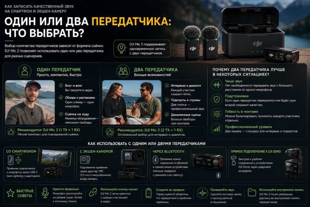 Как записать качественный звук на смартфон и экшен-камеру: выбираем беспроводной микрофон
