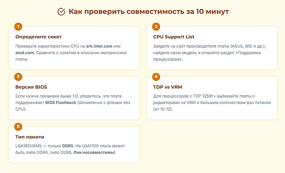 Таблица совместимости процессоров и материнских плат Intel и AMD в 2026 году Таблица совместимости процессоров и материнских плат Intel и AMD в 2026 году