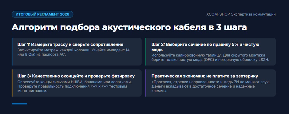 Акустический кабель для колонок и усилителя: как выбрать сечение, материал и оконцевание