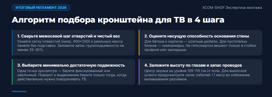 Кронштейн для телевизора: виды, параметры выбора и сценарии установки