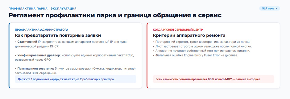 Принтер не печатает с компьютера: дерево диагностики для системного администратора
