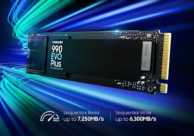 Samsung 990 EVO Plus: улучшенные SSD со скоростью чтения до 7250 МБ/с
